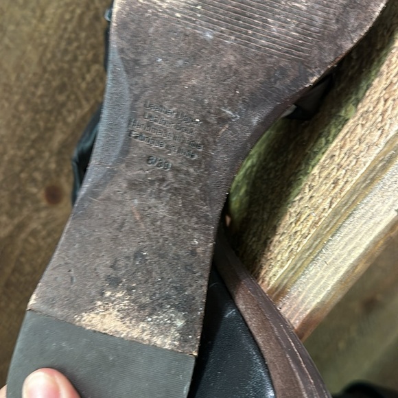 JEFFREY CAMPBELL Costello BLACK LEATHER SLIDES SIZE 8/39 - Picture 7 of 9